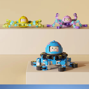 换脸指尖机械陀螺仪可变形夜光拼图旋转减压儿童陀螺仪 - Product Image 4