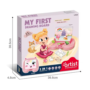Toptan 3 in 1 çok fonksiyonlu çizim kurulu seti eğitim renk Doodle yazma ve manyetik çocuklar boyama oyuncak - Product Image 6
