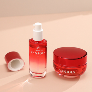 40ml ışık geçirmez Vitamin Serum cilt bakımı boş özel krem degrade kırmızı paket gösteriliyor Set kutusu 100ml 120ml losyon şişesi 50g - Product Image 3
