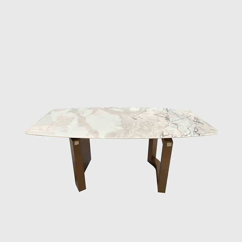 KINGS-WING Huître Blanc Moderne Minimaliste Table Basse Table à Thé en Marbre Naturel Meubles sur Mesure en Gros pour le Salon