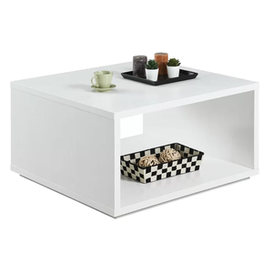 Bien Modem Convenience Concepts Mesa de centro multifuncional cuadrada, Blanca con alta calidad - Product Image 1