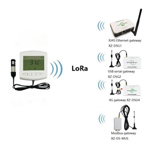 Tipo de pared Iot LoRa Dispositivo Inalámbrico Digital Pantalla LCD Invernadero Sensor de temperatura y humedad - Product Image 6