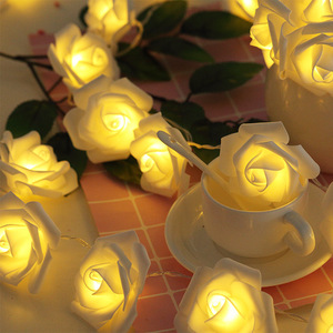 Battery USB Remote Control LED Pink Rose Flower <strong>Lamp</strong> <strong>String</strong> Fairy Wedding Party Holiday Decoration <strong>String</strong> <strong>Lights</strong> - Product Image 2