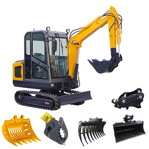 New 3.5 tấn hoạt động Trọng lượng Mini Digger excav mini bánh xích máy xúc Trái Đất di chuyển máy móc Mini Máy xúc để bán với cab - Product Image 1