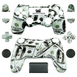 Carcasa frontal trasera de repuesto Hydro Dipped de 100 dólares para controlador PS4 con kit de botones - Product Image 2