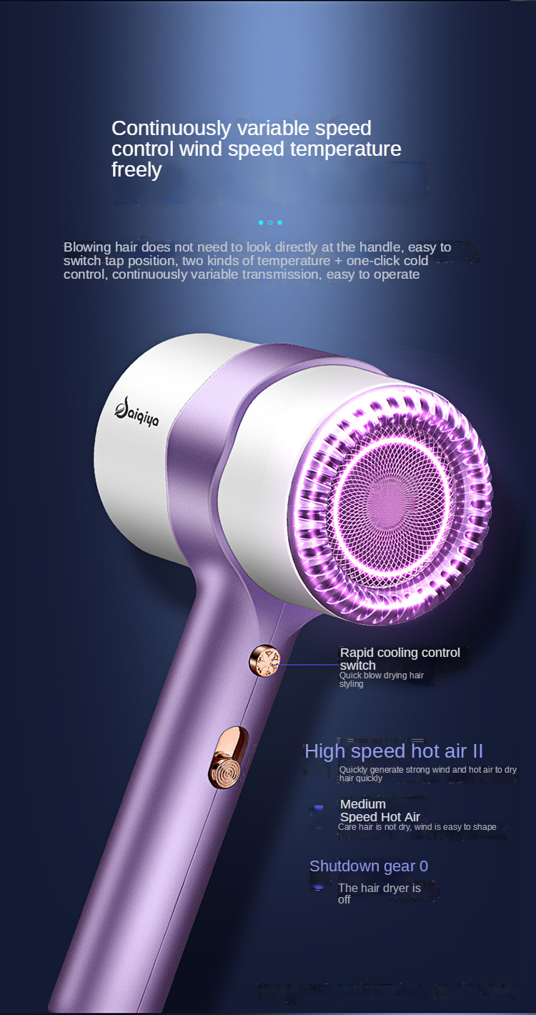 Hot sale new design negative ion hair dryer portable 220V Blu-ray mini hair dryer home dormitory wholesale gift drop shipping