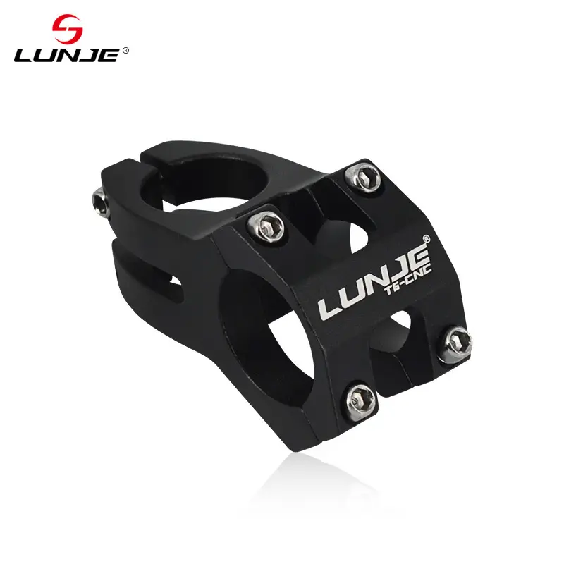 LUNJEクライミングホローロードバイクショートステム31.8/45/28.6mmダウンヒルマウンテンバイクショートステムハンドルバー調節可能なステム