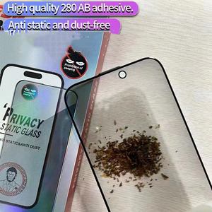 Hızlı teslimat ekran koruyucu Anti statik tam kapak temperli cam iphone X 11 12 1315 pro max ekran koruyucu gizlilik - Product Image 4