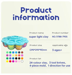 Plasticine Hand-Painted <strong>Clay</strong> for Students 24 Color Safe Non-Toxic Ultra-Light Package Children's Space <strong>Clay</strong> Doll - Product Image 2
