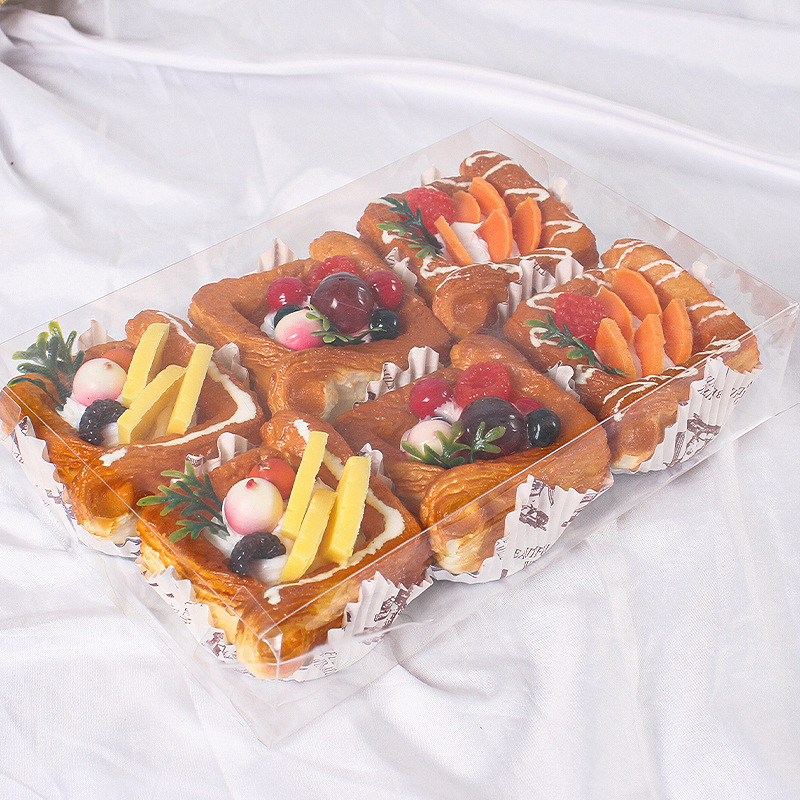 Tartas de frutas en forma de diamante, 6 piezas por caja (2 de cada tipo) XMB-38