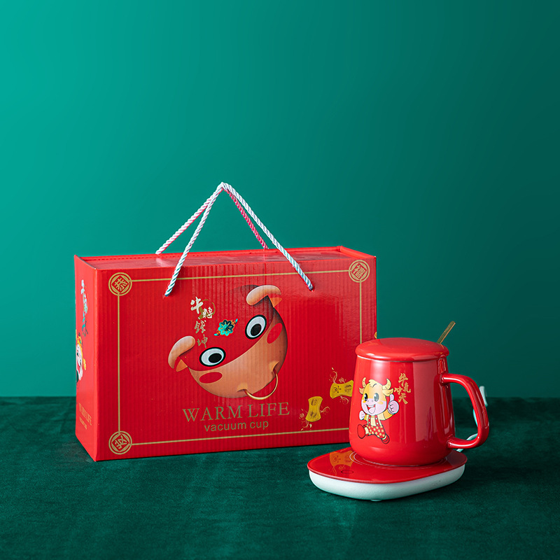 Red Cup + Spoon + Lid + Gift Box