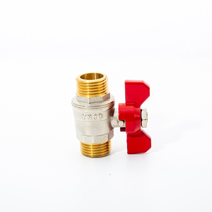 中国工厂水阀1/2 ”公连接器蝶形手柄黄铜球阀 - Product Image 5