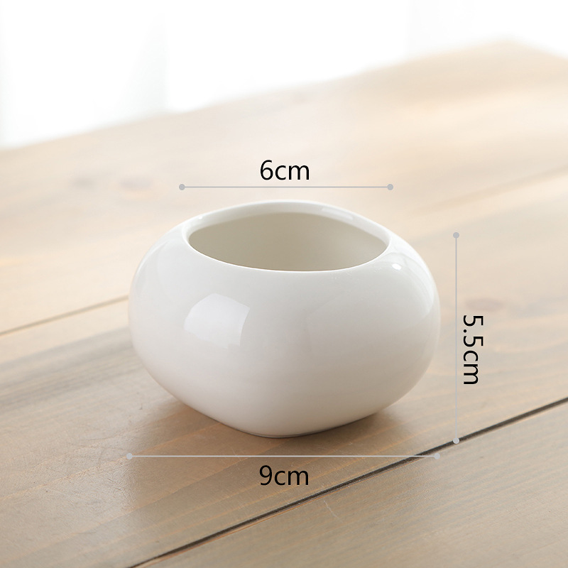 Blanc - Petit pot de fleur de pain