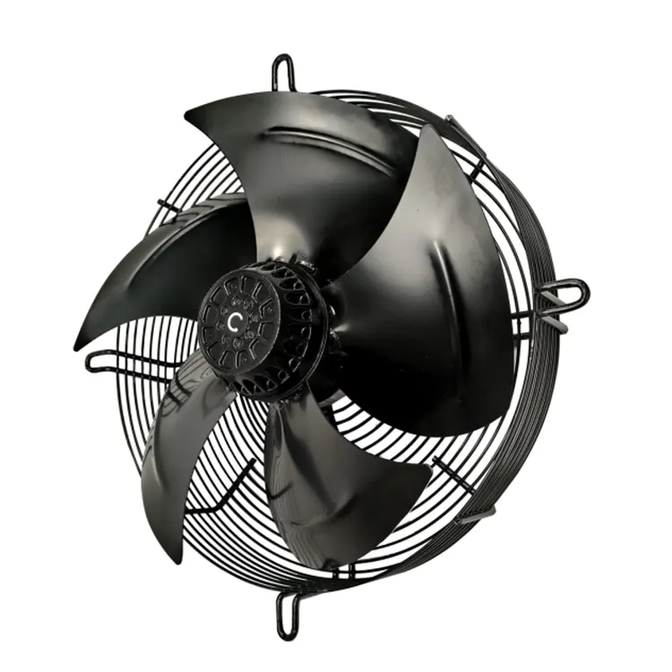 High Efficiency external rotor motor high volume 5 blade industrial cooling powered ac axial flow fan impeller
