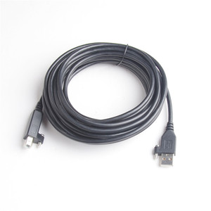 USB 2.0 Am Bm kablo çift vidalı tip B kablo Usb veri senkronizasyon yazıcı kablosu siyah PVC PE torba örgü PVC ceket, pvc mikro-usb - Product Image 1
