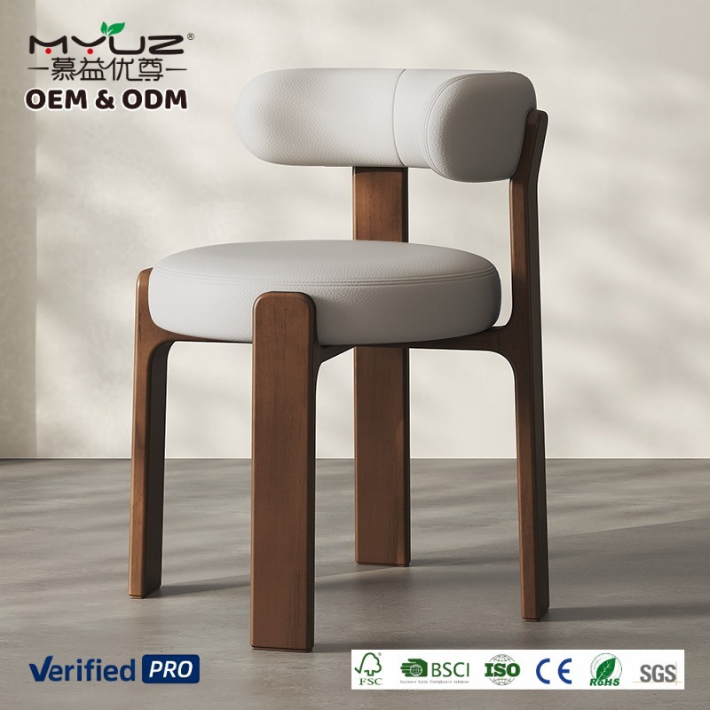 Noyer + Cuir Patte de Chat Kaki Clair