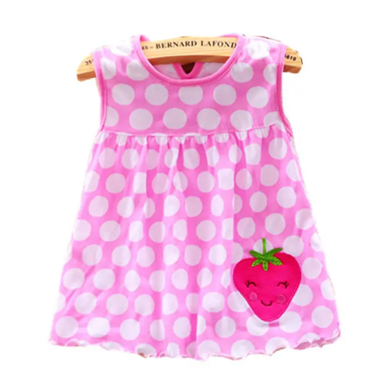 20202Baby Girl Kleid Baumwolle Regular Ärmellose A-Linie Kleider Kinder neuesten Kleidungs stil (0-24 Monate)