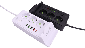 Opción de carga profesional Uso de oficina Extensión de toma de corriente USB con toma múltiple para oficinas - Product Image 5