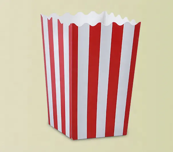 Embalagem de papel de popcorn clássica descartável