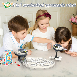 2025 новейший продукт 6-в-1 механический гироскоп робот Diy сборка Программирование игрушка паровой научный эксперимент - Product Image 2