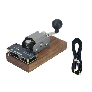 学習とトレーニングのためのミニCWキー黒クルミベースバージョン自動/手動モールスコード電信キー - Product Image 1