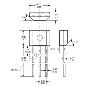 10 pezzi SS41F A3144 SS49E 0 h137 ATS276 US1881 UGH3503 sensore Hall Effect TO-92 Hall elemento sensore motore 3 pin per Arduino - Product Image 2