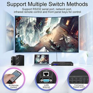 TESmart-conmutador de matriz 4x4, compatible con 4K, 60HZ, puerto LAN RS232, conmutación de salida de Audio múltiple, HDMI, matriz de vídeo - Product Image 4