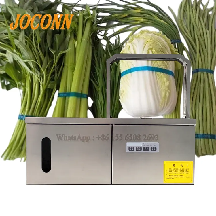 Machine de cerclage de légumes durable machine d'emballage de ruban adhésif pour persil et épinards pour supermarché
