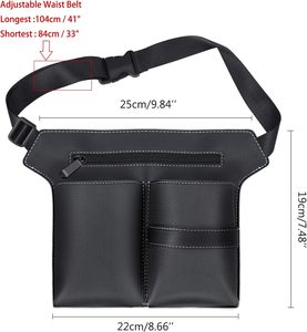 पेशेवर pu चमड़े के हेयरड्रेसिंग उपकरण भंडारण होल्स्टर कमर की थैली दैनिक के लिए - Product Image 2