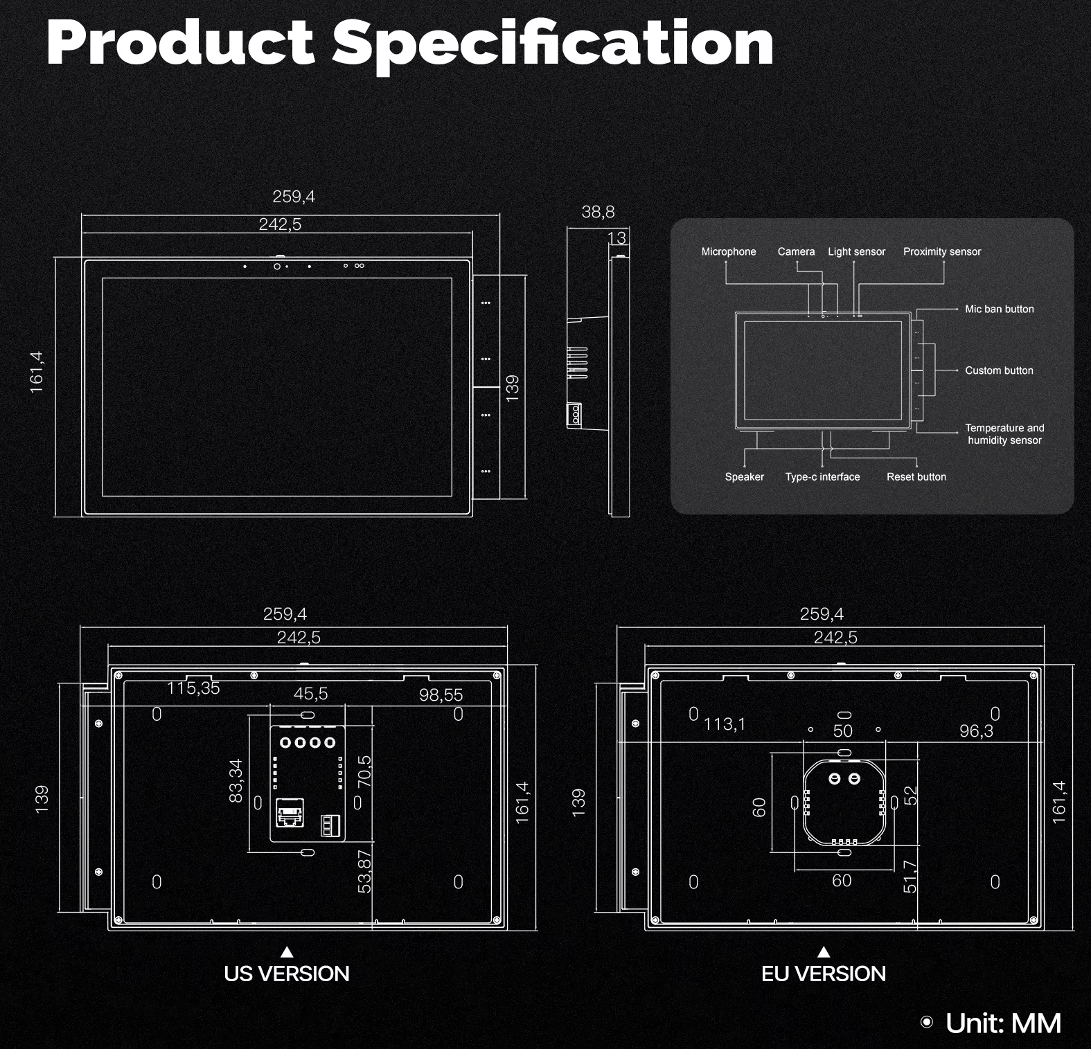 TPP10-Intercom-US(RJ45*1, RS485*1, Relé*2)