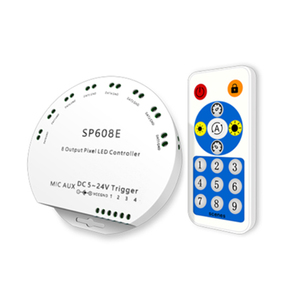 2020 Multi-channel Dimmer SP 608E 8Port Signal <strong>Outputs</strong> Pixel 8 Zones SP608E LED <strong>Controller</strong> for <strong>Digital</strong> Addressable Strip Light - Product Image 1