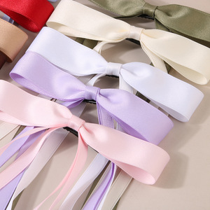 Finished Product Spot <strong>2</strong>.5cm <strong>Cheer</strong> <strong>Bow</strong> Satin Ribbon Clips Satin Ribbon Hair Clip - Product Image 5