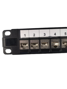 高质量CAT6 19英寸RJ45无工具FTP模块化配线架，带24个梯形插孔端口电信部件 - Product Image 5
