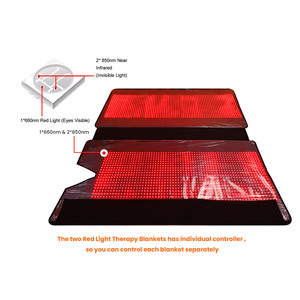 Ideatherapy 1.8m long 2720 triple-chips couverture de luminothérapie rouge soin de la peau tissu sac de couchage tapis complet pour le soulagement de la douleur - Product Image 4