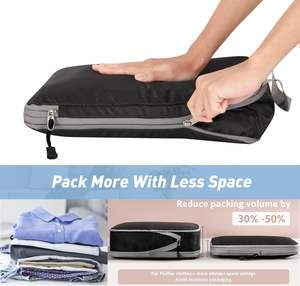 Compressie Verpakking Kubus 6 Set Waterdichte Reisbagage Verpakking Organizer Accessoires <span class=keywords><strong>3</strong></span> Maten Uitbreidbare Verpakking Kubussen - Product Image 5