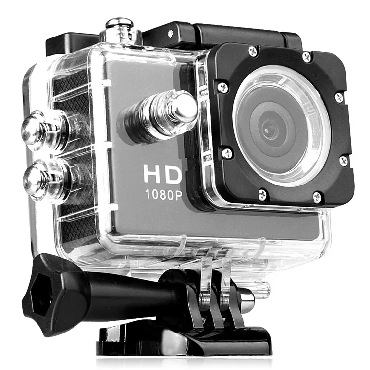 Factory direct 2 pollici action & sports camera 1080p hd body helmet Camera impermeabile sport Action camera Dvr