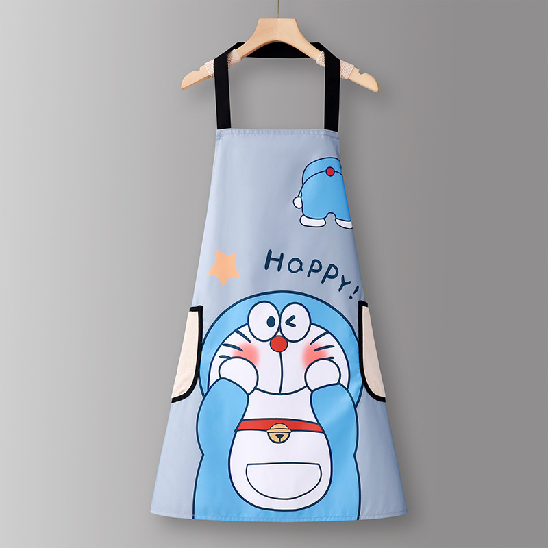 Toalla de mano impermeable con recubrimiento Halter Doraemon-SJ613