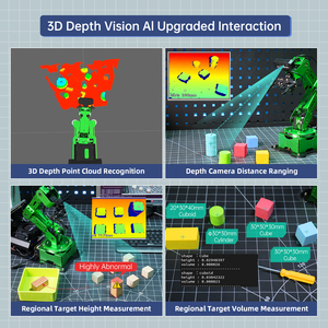 Hiwonder JetArm ROS1/ROS2 3D AI Vision Spracher kennung Python-Programmier ausbildung CharGPT Roboterarm Angetrieben von Jetson Nano