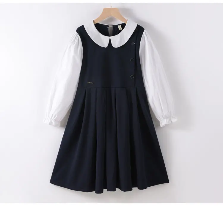 School Meisjes Jurk Shirts Uniform Geplooid Schooluniform Chic Student Anime Cosplay Kostuums Lange Mouw