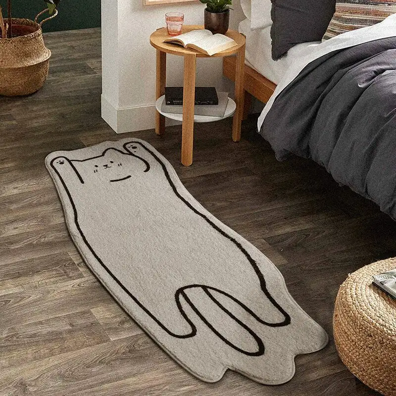 Alfombra con forma de Cachemira sintética OEM, bonitos dibujos animados ins Wind, alfombrillas para habitación de niños, Alfombra de noche escandinava para dormitorio