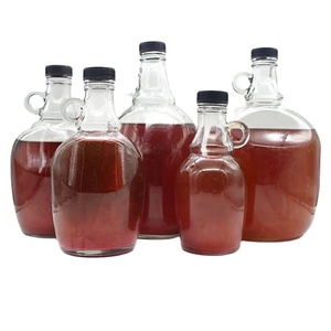 <strong>3</strong> <strong>Liter</strong> Clear Glass Jug W/Black Plastic Cap - Product Image 1