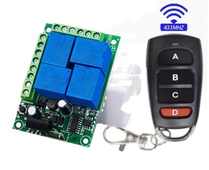 433Mhz Universal Wireless <strong>Remote</strong> <strong>Control</strong> Switch 4CH Relay Receiver Module