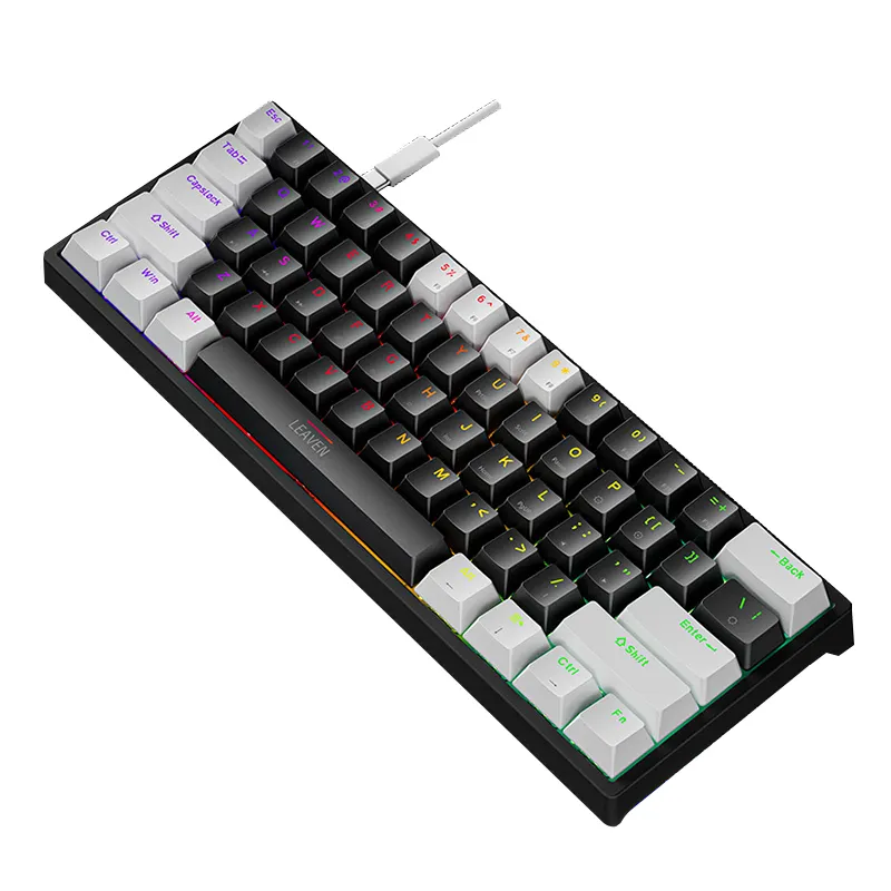 Teclado mecánico con cable e-sports, interruptor de bricolaje intercambiable en caliente, Teclado mecánico para juegos, teclado verde Usb OEM