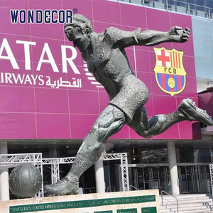 Tùy chỉnh cuộc sống ngoài trời Kích thước kim loại đúc bức tượng đồng của cầu thủ bóng đá - Product Image 2