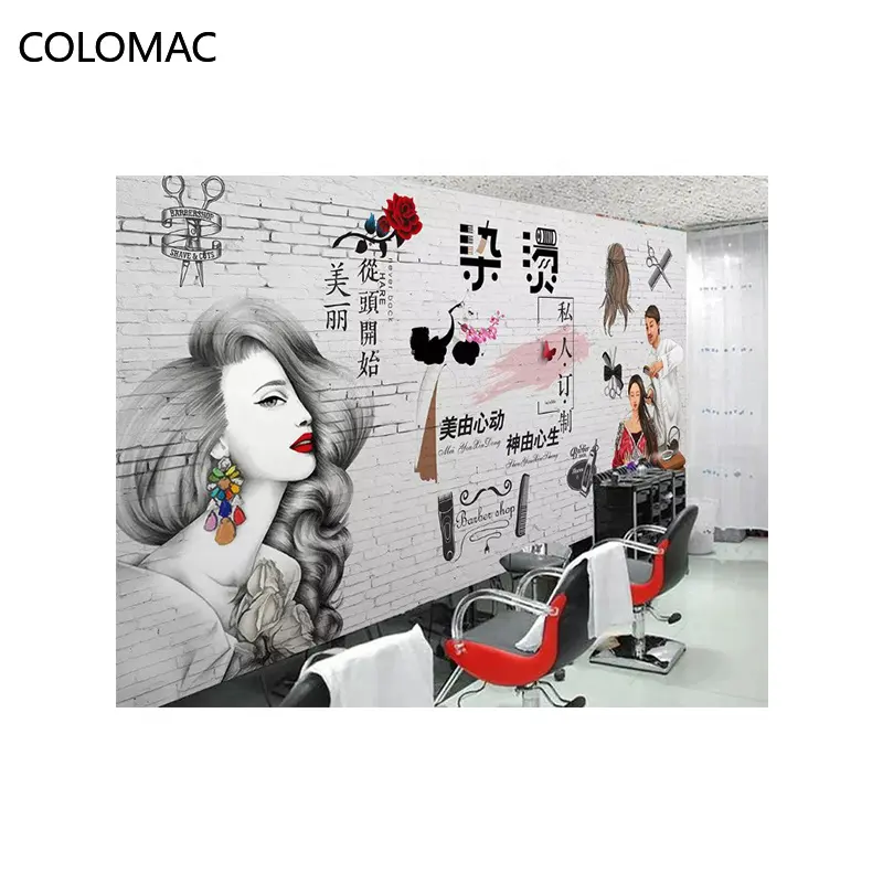 Colomac Custom Industrial Style Hair Salon Background 3d Wall Panel Modern Minimalist Background Wall Panel