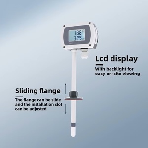 CWS20 Plug-In Indoor Temperature <strong>Humidity</strong> Transmitter with <strong>LCD</strong> <strong>Display</strong> ABS <strong>Sensor</strong> Track and Replaceable Probe Customizable ODM - Product Image 3