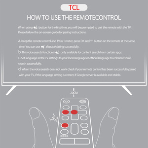 Factory Wholesale Smart Universal TV <strong>Remote</strong> Control RC902V Compatible for TCL Smart TV <strong>Remote</strong> Control