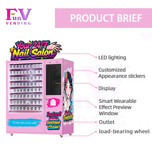 Funvending tùy chỉnh thiết kế Nail kiosk Máy bán hàng tự động móng tay tự động máy bán hàng tự động thẻ tín dụng đồng xu mã QR thanh toán - Product Image 4