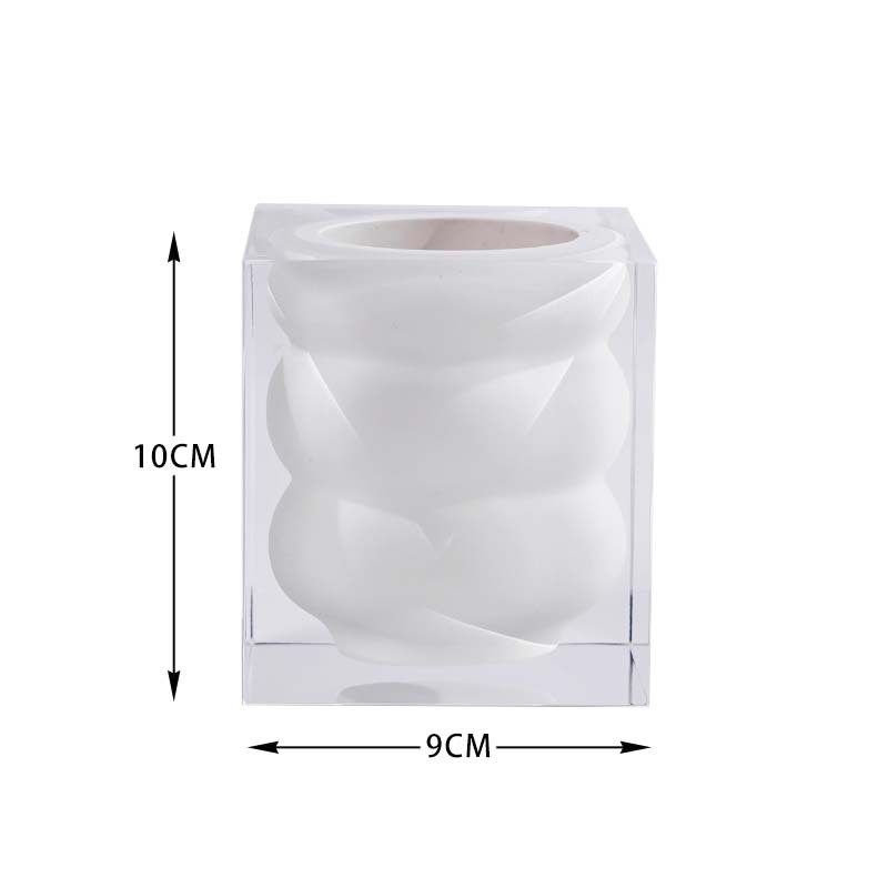 Bouteille blanche à trois anneaux 9*9*10cm