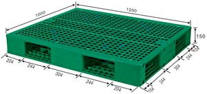 Rizeng ağır çift taraflı Euro HDPE büyük istiflenebilir geri dönüşümlü 4-Way giriş plastik palet satışa - Product Image 6